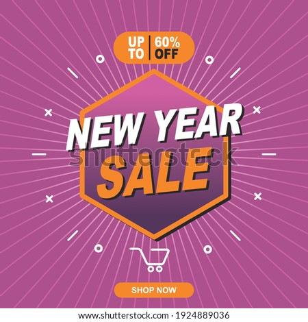 new year sale background template