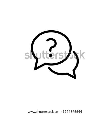 Questions and Answer icon. Faq line icon symbol design Royalty-Free Stock Photo #1924896644