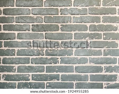 The beautiful pattern green bricks wall