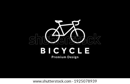 modern simple lines bicycles logo design vector icon symbol illustration