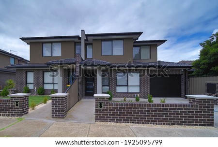 Brick Veneer town houses in Melbourne Victoria Australian Suburbia 
