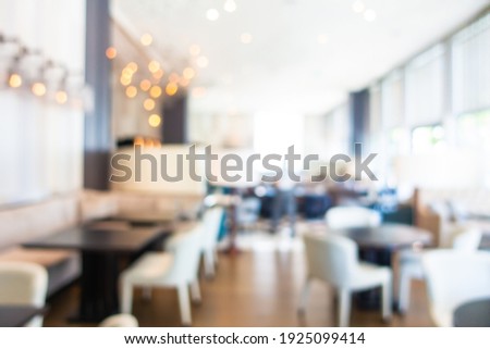 Abstract blur and defocus hotel lobby bar and restaurant interior for background