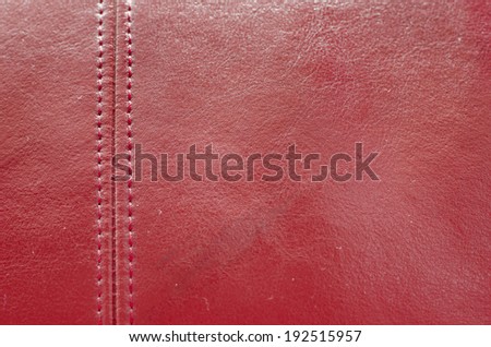 Sewing red leather ,texture background