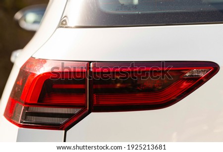 Left rear light of a car