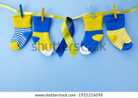 World Down syndrome day background. Down syndrome awareness concept Royalty-Free Stock Photo #1925216096