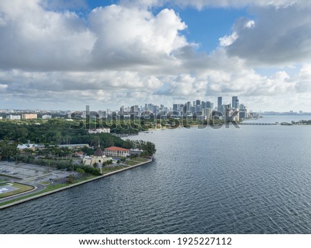 Miami skyline on a cloudy day