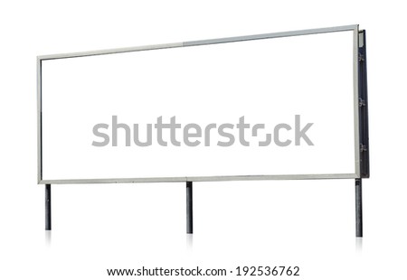An empty banner isolated on white background