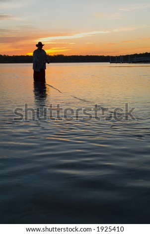 Fly fishing in the morning sun 15
