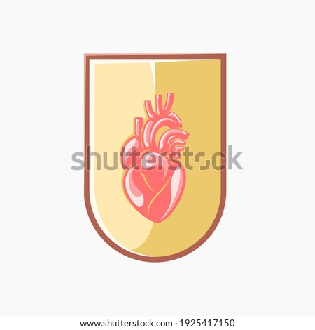 Protection On The Heart Logo Vector Design
