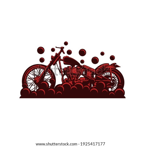 Old Motorcycle Logo Design Vector
