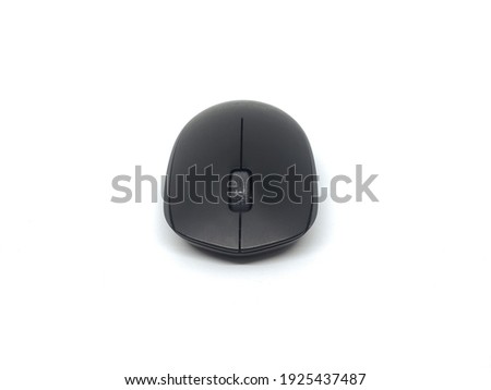 A picture of Black Wireless Mouse in a white background.