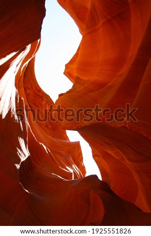 Red rocks in Antelope canyon