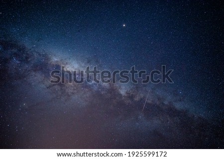 The Milky Way viewed from mountain area in the southern lake Tekapo in New Zealand