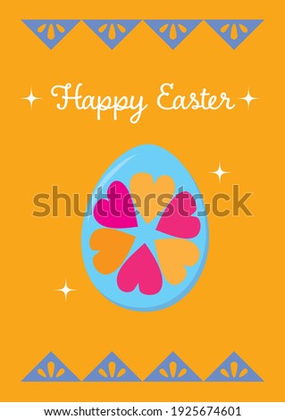 Happy Easter Decorated Egg Greeting Card