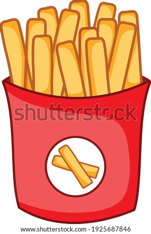 French fries vector art and illustration