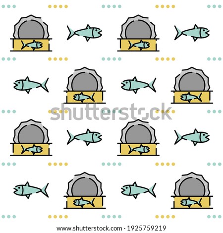 Creative tuna fish pattern design. Easy to edit with vector file. Can use for your creative content. Especially about world tuna day campaign in this may.