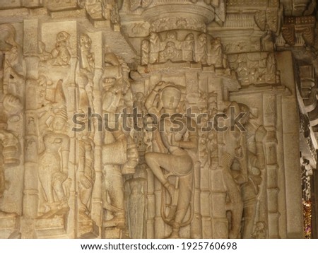 Chaumukha Mandir, a masterpiece of masonry Royalty-Free Stock Photo #1925760698