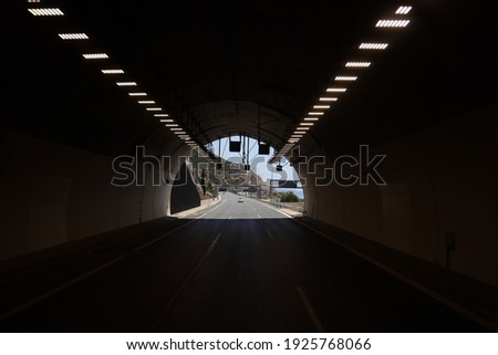 Tunnel in the highway to Athens