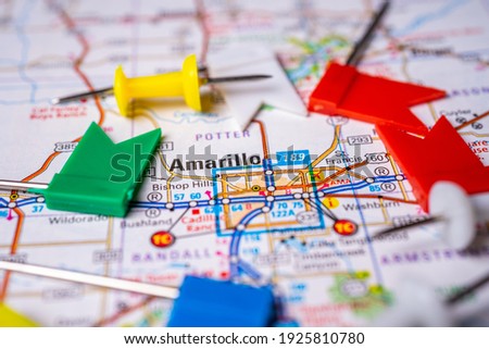 Amarillo on the USA map