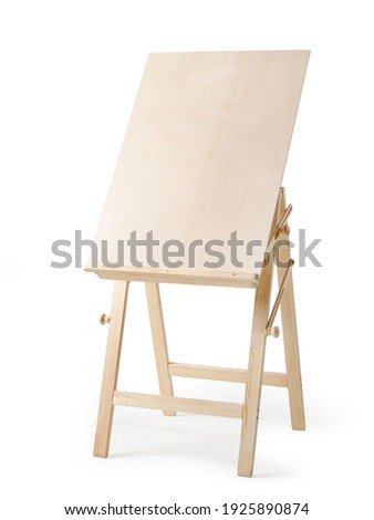 new wooden drawing board isolated on white background