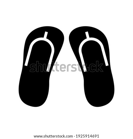 flip flops icon or logo isolated sign symbol vector illustration - high quality black style vector icons
