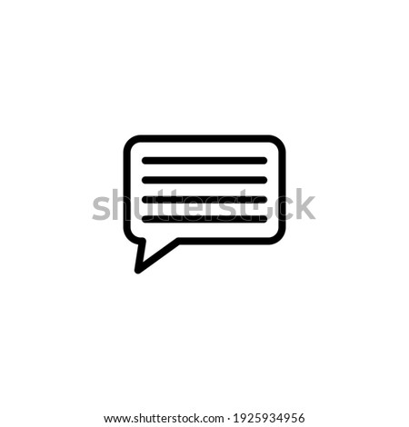 Speech Bubble icon vector illustration logo template for many purpose. Isolated on white background.