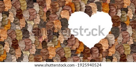 United diverse partnership and black history month celebration and love of diversity and African culture pride as a multi cultural celebration. Royalty-Free Stock Photo #1925940524