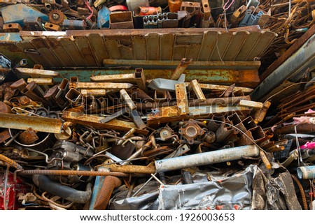 Photo of Scrap Metal Waste with rust.
