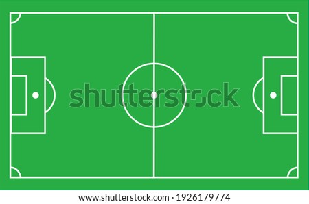 Football field graphic design, perfect for education or examples Royalty-Free Stock Photo #1926179774