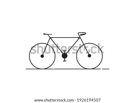 Bicycle vector icon on white background.