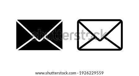 Mail icon set. email icon vector. E-mail icon. Envelope illustration Royalty-Free Stock Photo #1926229559
