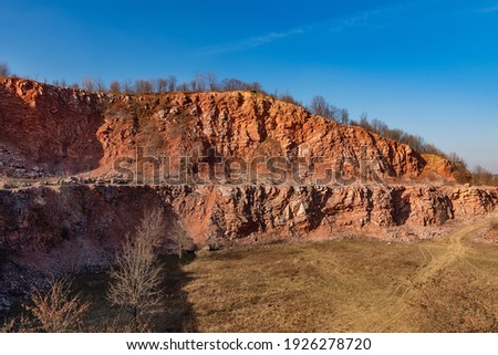 Abandoned Rock Quarry "Debeli cer" in Fruska Gora from Serbia