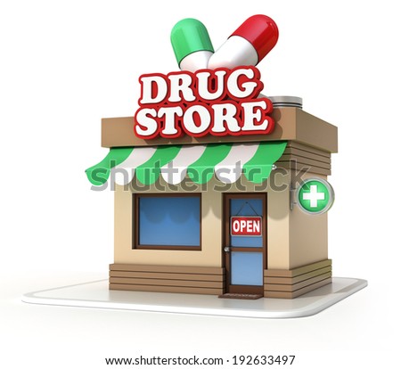 drugstore 3d illustration