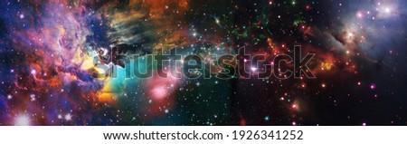 Mystical beautiful space. Unforgettable diverse space background Elements of this image furnished by NASA