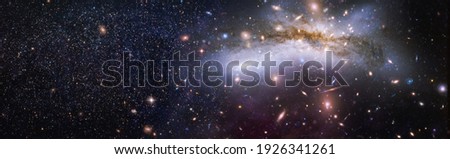 abstract background with night sky and stars. Panorama view universe space shot of milky way galaxy with stars on a night sky background. Elements of this Image Furnished by NASA