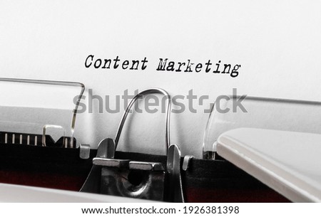 Text Content Marketing typed on retro typewriter