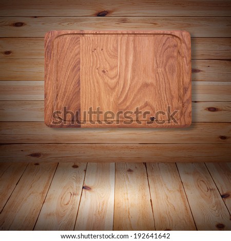 Wood texture.  Wooden kitchen cutting board close up. Empty wooden table on white background for product montage 