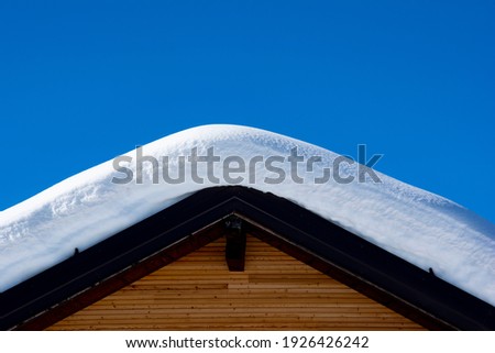 snow covered roof in Italy 