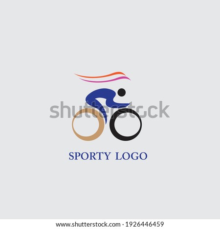 Bicycle fast sport logo vector template. This logo is suitable for race and tournament.