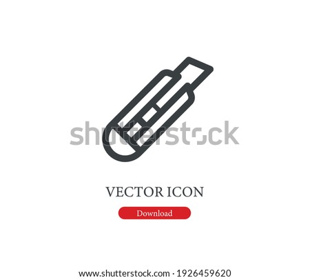 Cutter vector icon. Editable stroke. Symbol in Line Art Style for Design, Presentation, Website or Apps Elements, Logo. Pixel vector graphics - Vector
