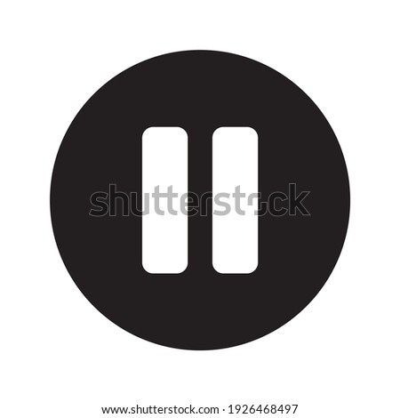Pause symbol, web and computer icon Royalty-Free Stock Photo #1926468497