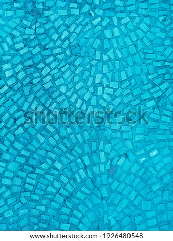 Blue mosaic. Rectangular abstract background. Banner for text.