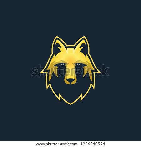 head of wolf logo design