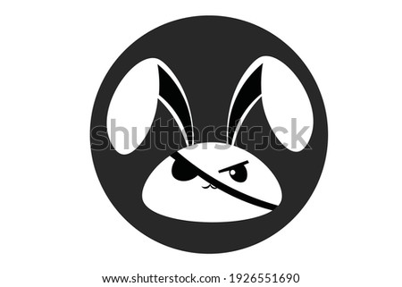 Black and White Pirate Rabbit