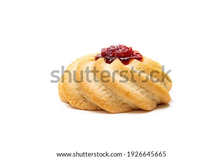 Jam ring biscuit isolated on white background. Royalty-Free Stock Photo #1926645665
