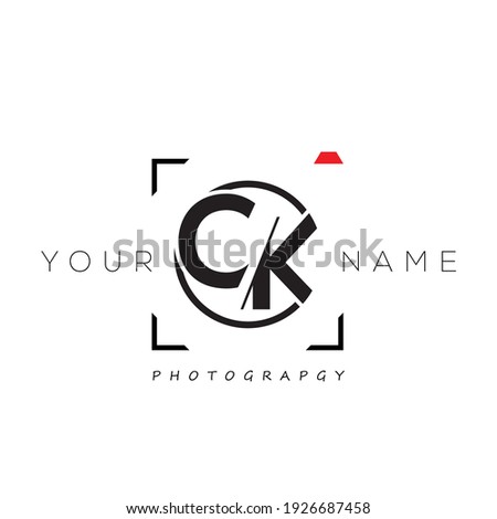 CK creative photography letter logo