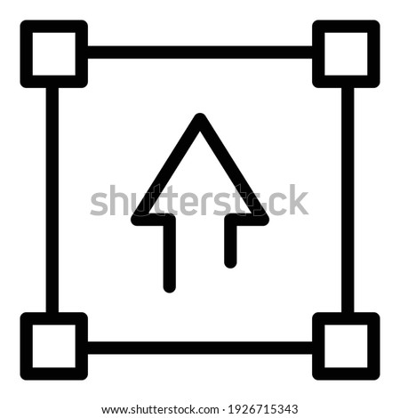 Redesign tool icon. Outline redesign tool vector icon for web design isolated on white background