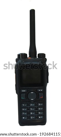 walkie-talkie private security communication phone Royalty-Free Stock Photo #1926841151