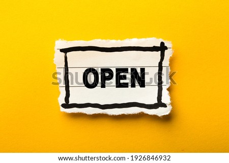 Open Concept is isolated on the yellow background.
