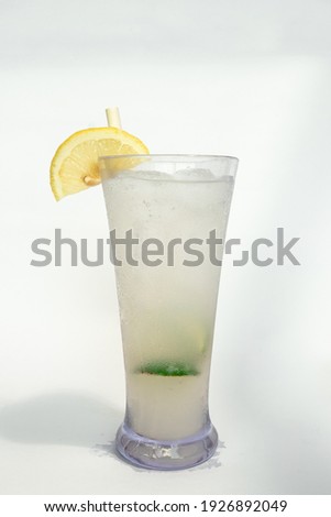 Fresh cocktail with white background